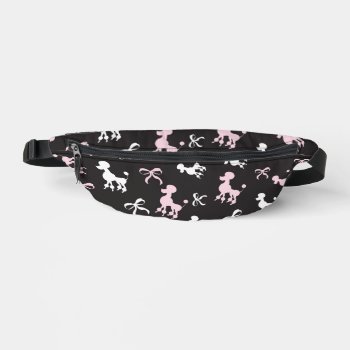 Pink And White Poodles Pattern Fanny Pack by BlayzeInk at Zazzle