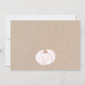 Pink and White Pumpkin First Birthday Invitation (Back)