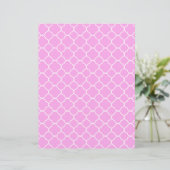 Pink And White Quatrefoil Pattern (Standing Front)