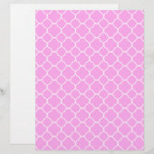 Pink And White Quatrefoil Pattern (Front/Back)
