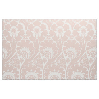 Pink and White Renaissance Floral Fabric