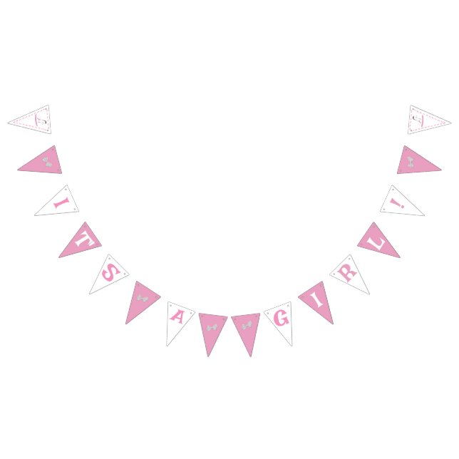 Pink and White Rocking Horse Bunting Flags (All)