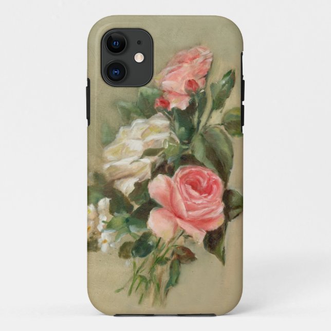 Pink and white Rose Bouquet Case-Mate iPhone Case (Back)