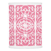 Pink and white scrollwork lamp shade (Back)