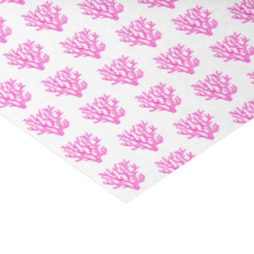Pink and white sea coral tissue paper