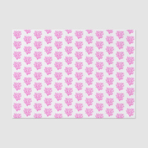 Pink and white sea coral tissue paper