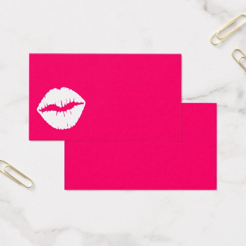 Pink and White Smooch Business Card Templates