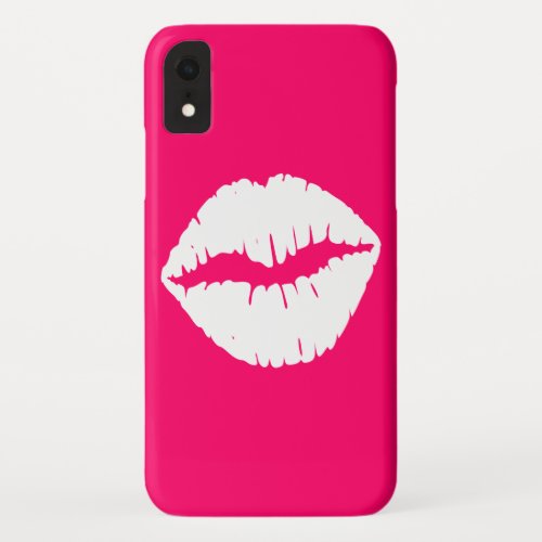 Pink and White Smooch iPhone XR Case
