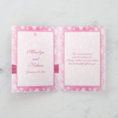 Pink and White Snowflakes Thank You Card (Inside)