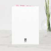 Pink and White Snowflakes Thank You Card (Back)