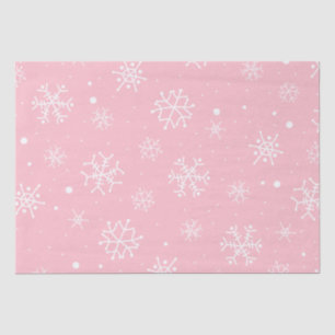 Pink and White Snowflakes  Tissue Paper