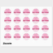 Pink and White Snowflakes Wedding Sticker (Sheet)