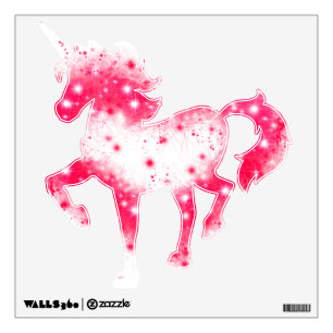 Pink and white sparkling graffiti wall decal
