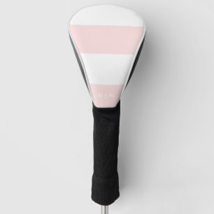 Pink and white stripe custom color women’s golf head cover