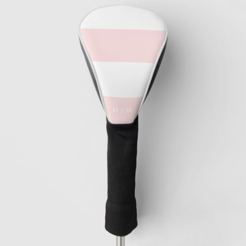 Pink and white stripe custom color womens golf head cover