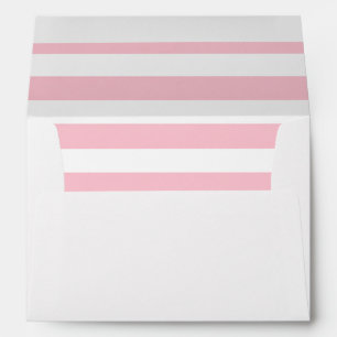 Pink and White Stripe Lined Envelope