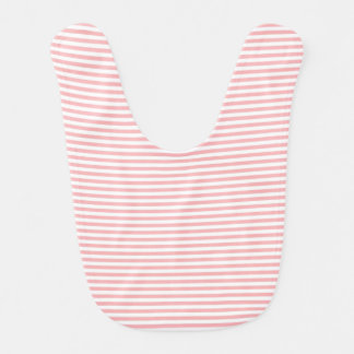 Pink and White Stripe Pattern Bib