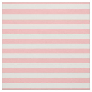 Pink and White Stripe Pattern Fabric