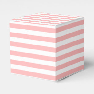 Pink and White Stripe Pattern Favor Boxes