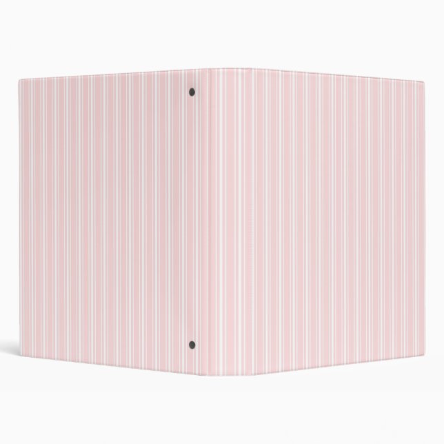 Pink and White Striped  3 Ring Binder (Background)
