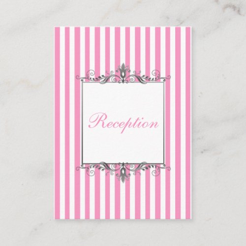 Pink and White Striped Enclosure Card