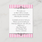 Pink and White Striped Enclosure Card (Back)