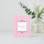 Pink and White Striped Enclosure Card (Standing Front)