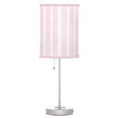 Pink and White Striped Girls Light Table Lamp (Right)