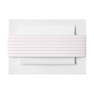 Pink and white striped Invitation Belly Band