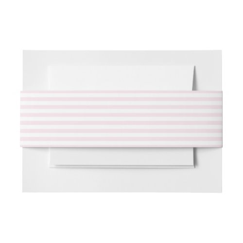 Pink and white striped Invitation Belly Band