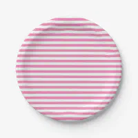 Pink and white striped paper best sale plates