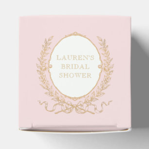 Pink and White Striped Paris Glam Favor Boxes