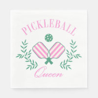 Pink and White Striped | Pickleball Queen