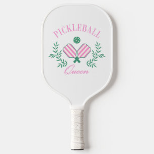 Pink and White Striped   Pickleball Queen Paddle