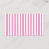 Pink and White Striped Place Card (Back)