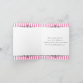 Pink and White Striped Thank You Card (Inside)