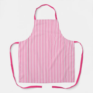 Pink And White Stripes Apron