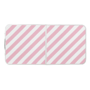 Pink and White Stripes Beer Pong Table