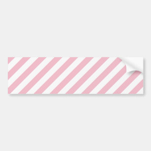 Pink and White Stripes Bumper Sticker