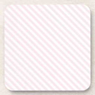 Pink and white stripes - Coasters