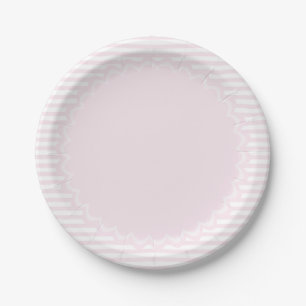 Pink and white stripes - Custom Paper Plates