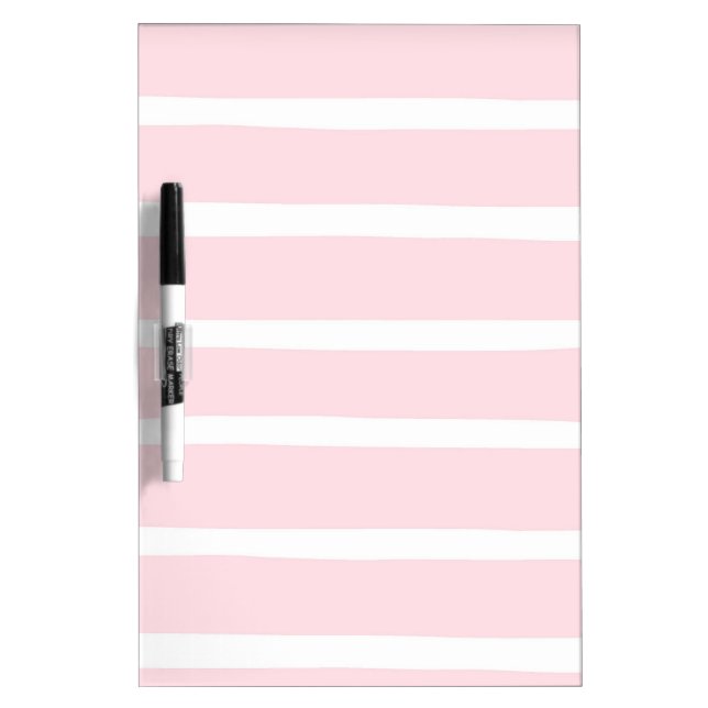 Pink and White Stripes Dry Erase Board (Front)