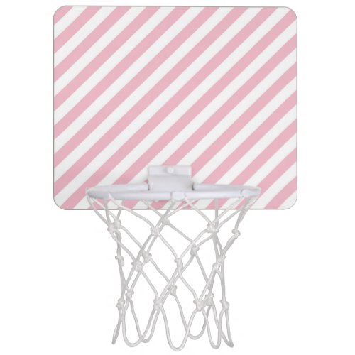 Pink and White Stripes Mini Basketball Hoop