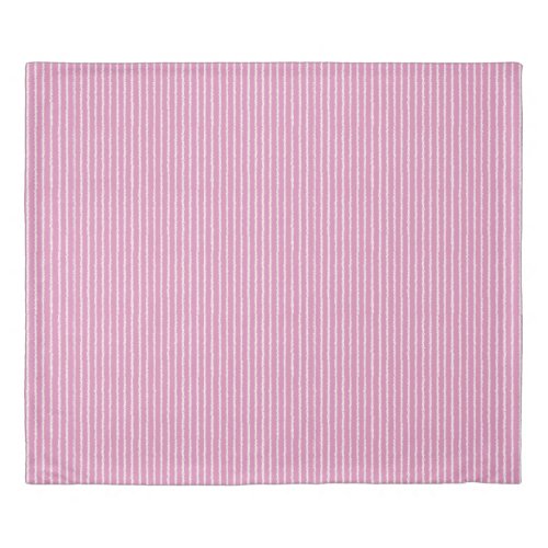 Pink and White Stripes Pattern Duvet Cover