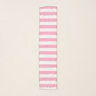 Pink and White Stripes Scarf