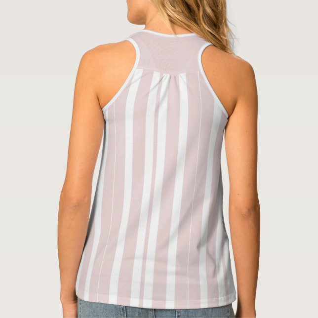 pink and white stripes tank top (Back)