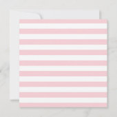 Pink and White Stripes with Bow Baby Shower Brunch Invitation (Back)