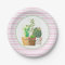 Pink and White Stripes with Cactus Succulents