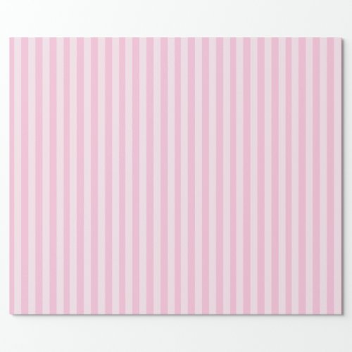 Pink and White Stripes Wrapping Paper