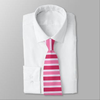 Pink and White Stripped Tie